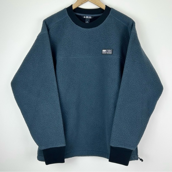 Eddie Bauer EBTEK Men's Gray Black Crewneck Fleece - Picture 1 of 7